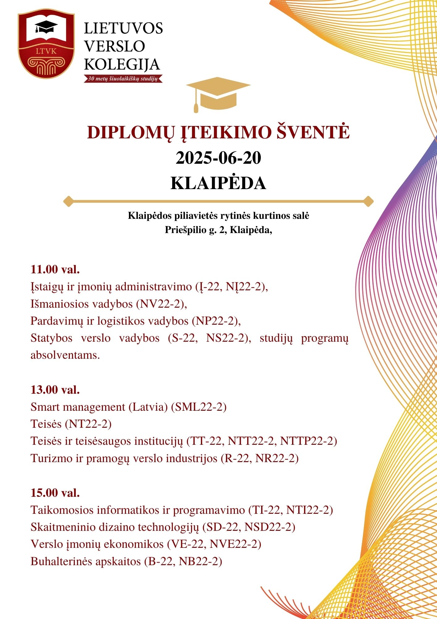 Diplomų teikimo šventė Klaipėdoje